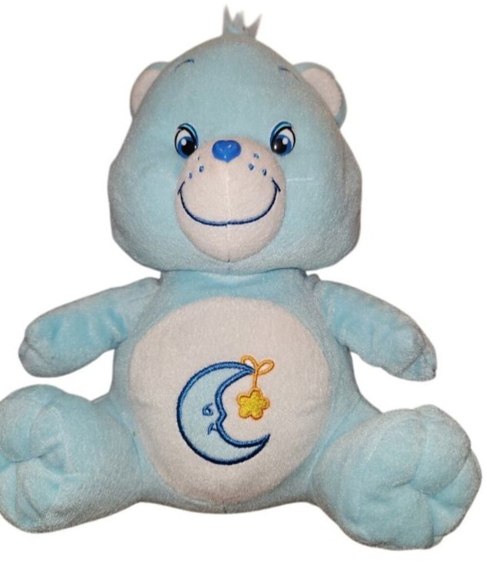 Vintage 2003 Care Bears Bedtime Bear Nanco Blue Moon Star Plush Stuffed Toy